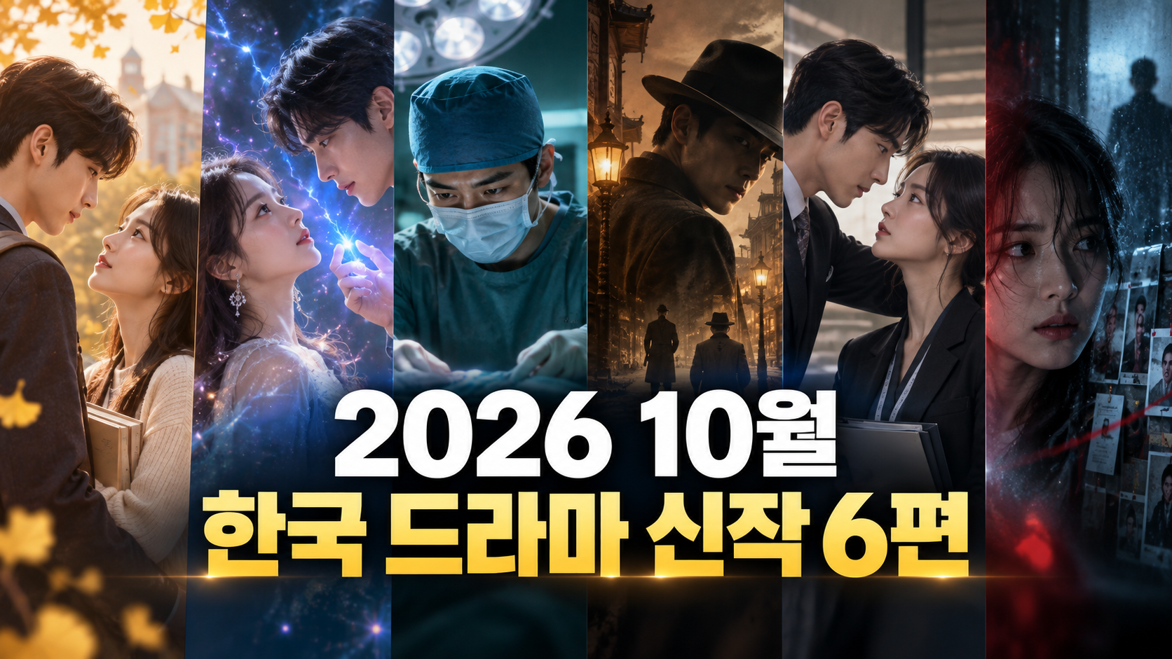 2026년 10월 한국 드라마 신작 6편|공개일·방송시간·OTT 한눈에